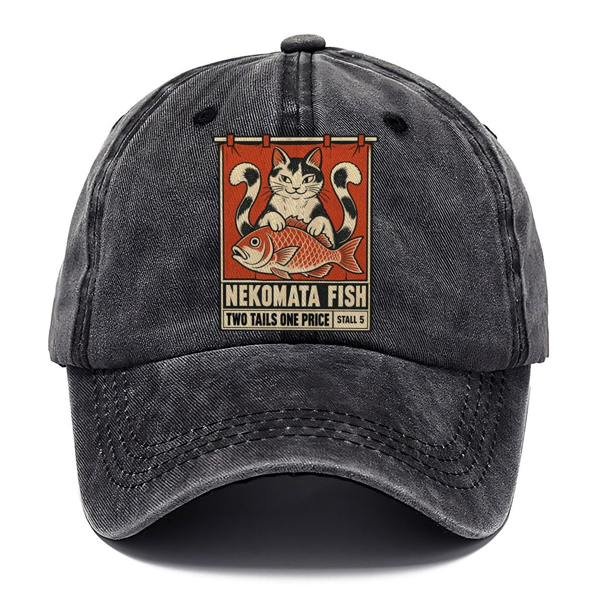 Nekomata Fish Yokai Night Market Classic Cap – Graphite