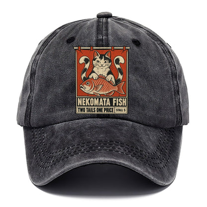 Nekomata Fish Yokai Night Market Classic Cap – Graphite