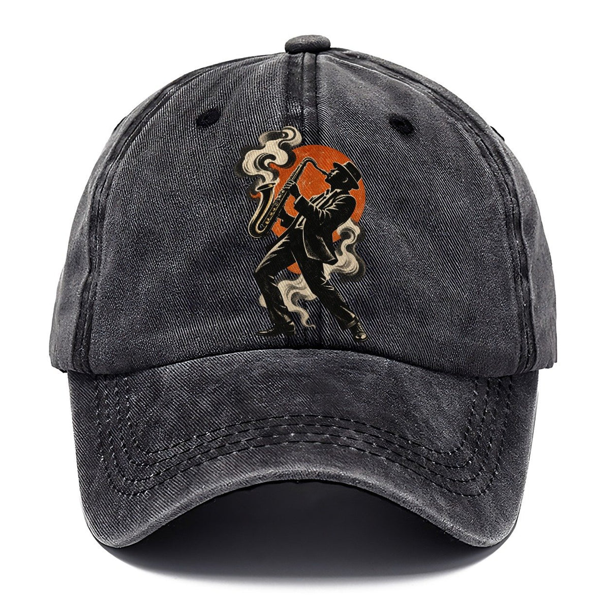 Saxophone Player in Red Moonlight Classic Cap – Graphite