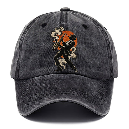 Saxophone Player in Red Moonlight Classic Cap – Graphite