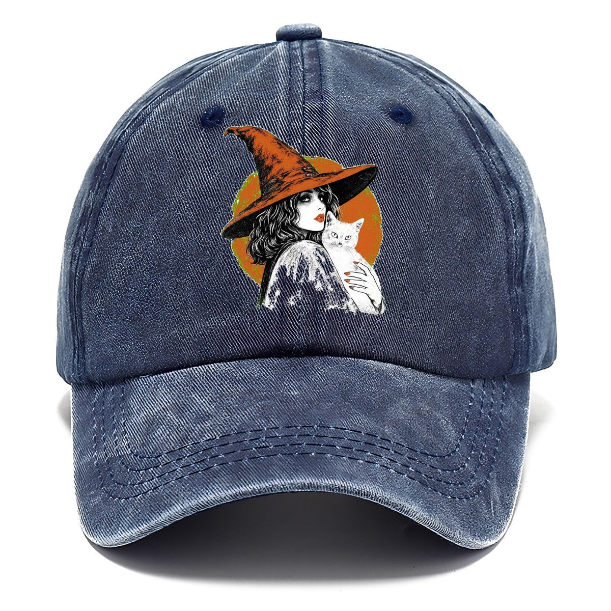 Witch Cat Transparent Classic Cap – Twilight Navy
