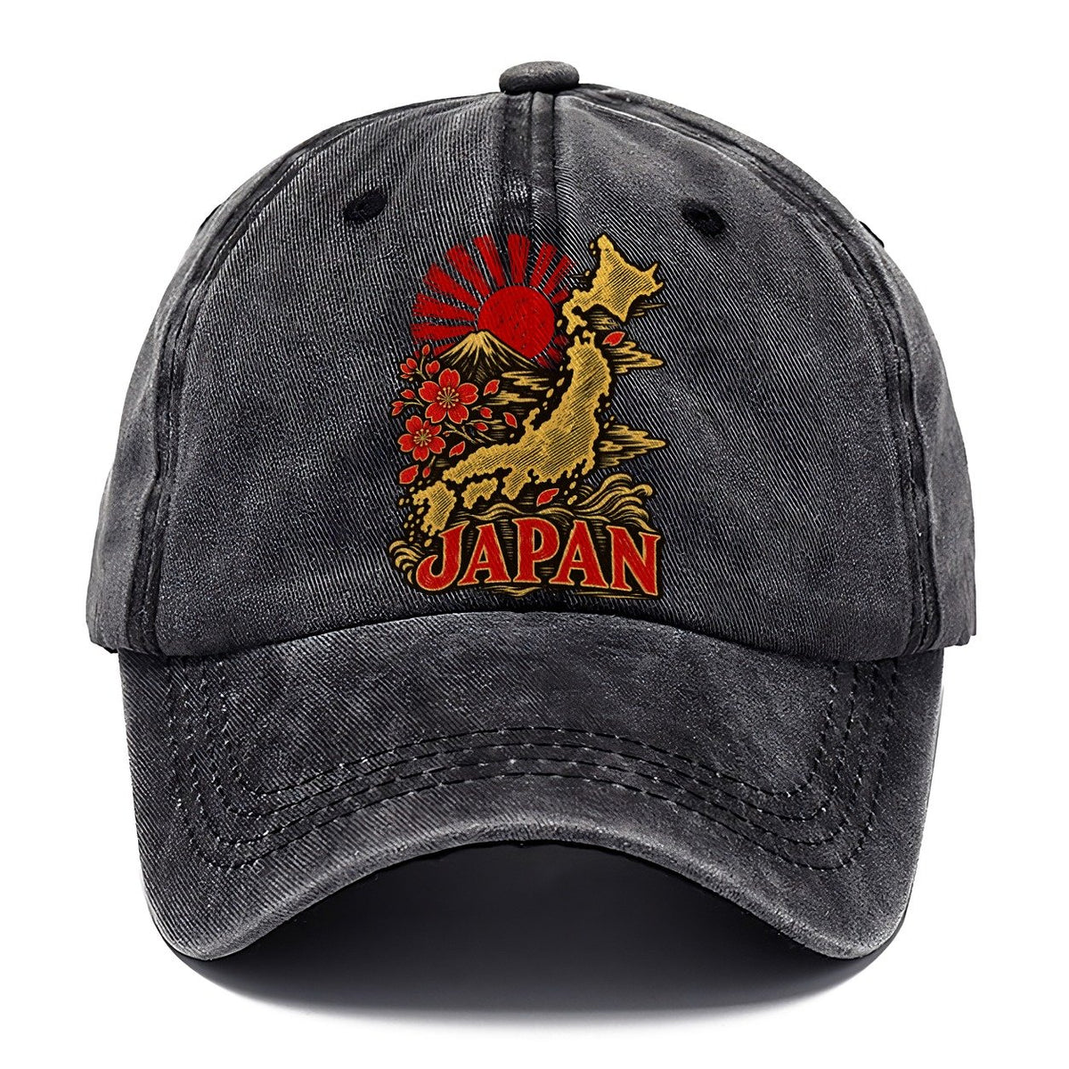 JAPAN Mount Fuji Sakura Map Classic Cap – Graphite