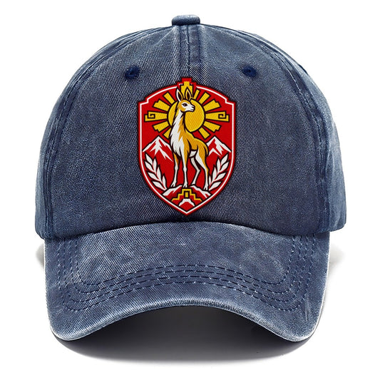 Peru Minimal Emblem Country Logos Classic Cap – Twilight Navy
