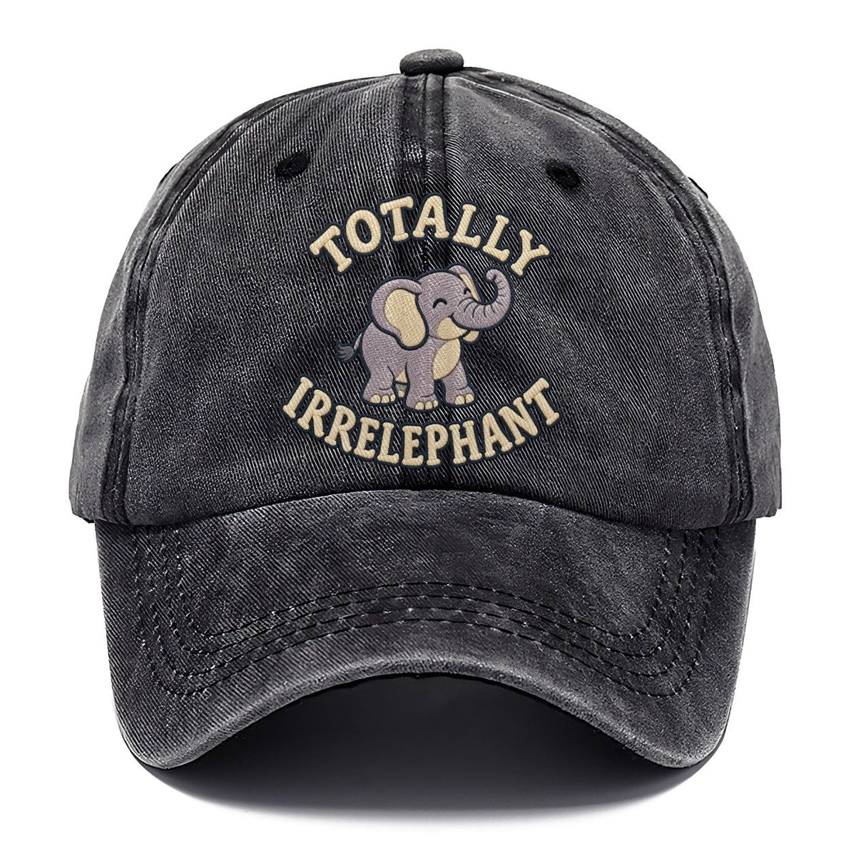 Elephant Animal Puns Classic Cap – Graphite