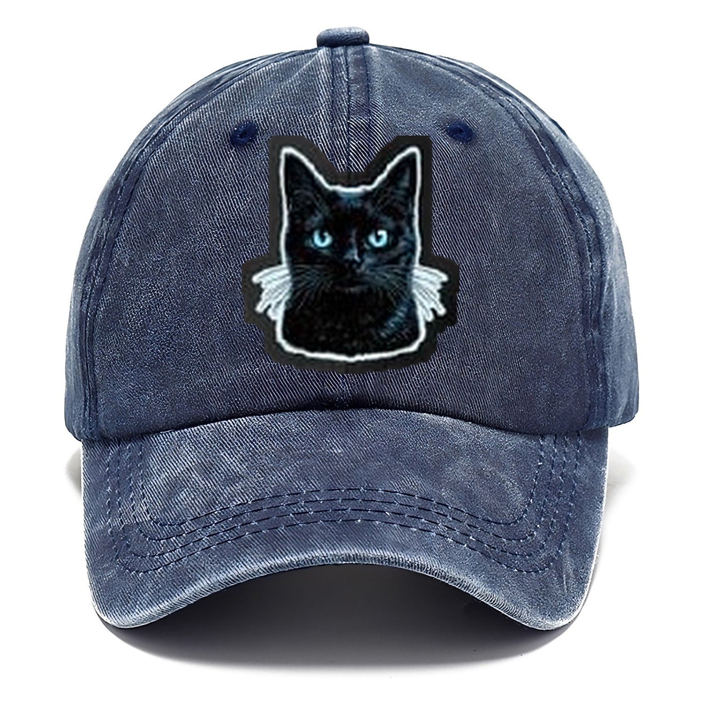 Golden Eyed Black Cat V2 Classic Cap – Twilight Navy