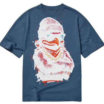 Blacksburg Hokiebird Wearing Virginia Tech Beanie With Vt Pa Classic T-shirt – Twilight Navy