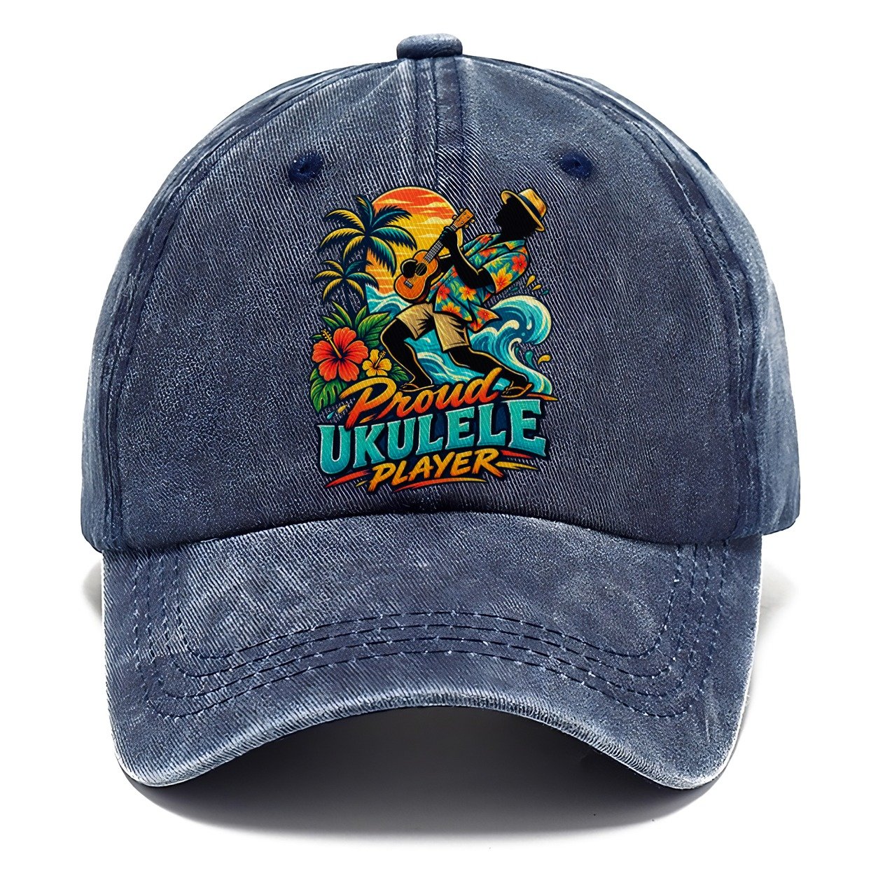 Proud Ukulele Player Music Instruments Classic Cap – Twilight Navy