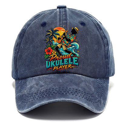 Proud Ukulele Player Music Instruments Classic Cap – Twilight Navy
