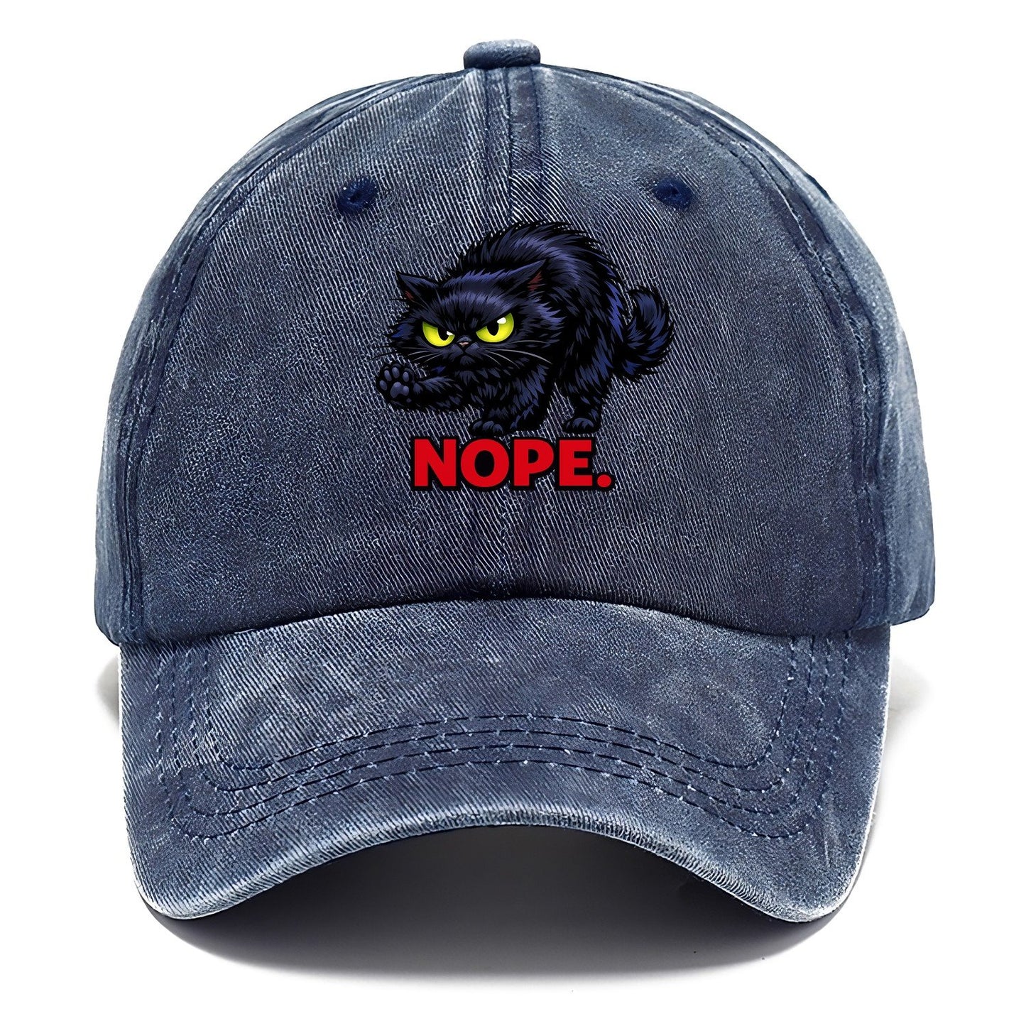 Nope Black Cat Classic Cap – Twilight Navy