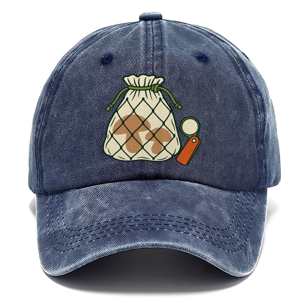 Mesh Bag And Hand Lens Foraging And Mycology Classic Cap – Twilight Navy
