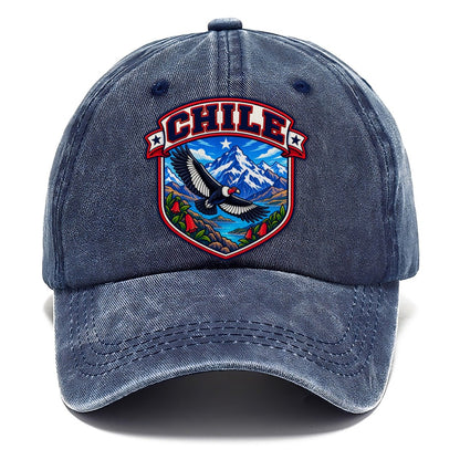 Chile Retro Badge Country Logos Classic Cap – Twilight Navy