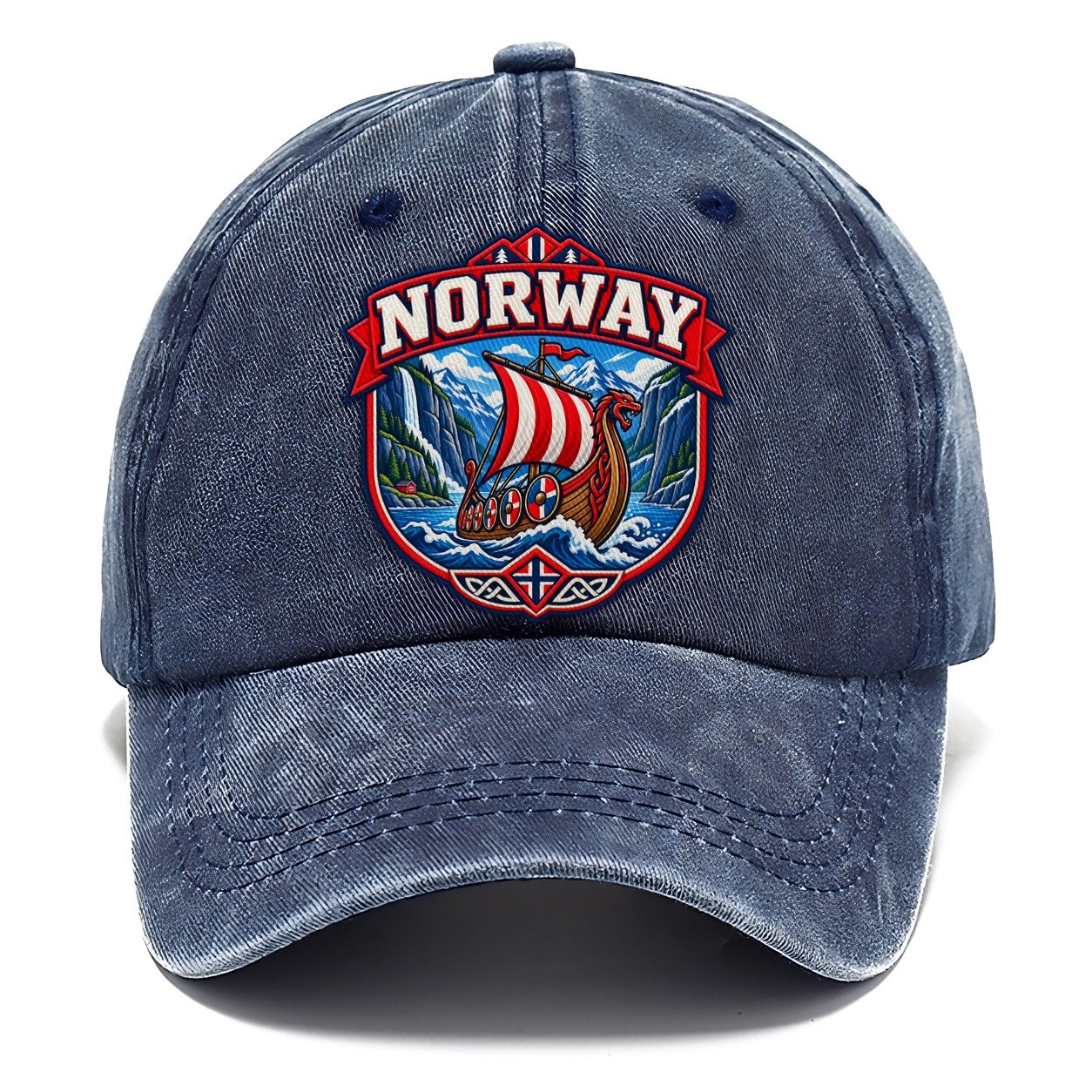 Norway Retro Badge Country Logos Classic Cap – Twilight Navy