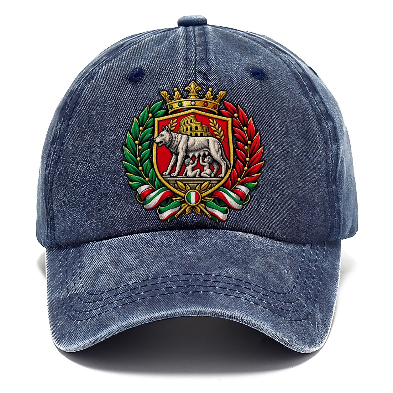 Italy Heraldic Crest Country Logos Classic Cap – Twilight Navy