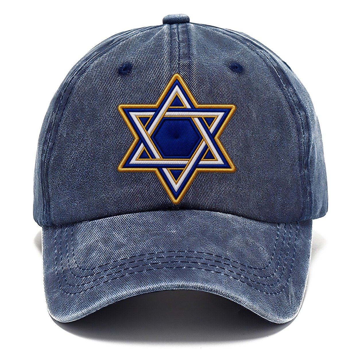 Star Of David Embroidered Patch Judaism Heritage Classic Cap – Twilight Navy