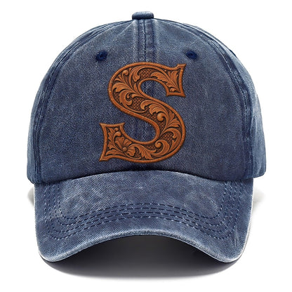Tooled Leather S Monogram Classic Cap – Twilight Navy