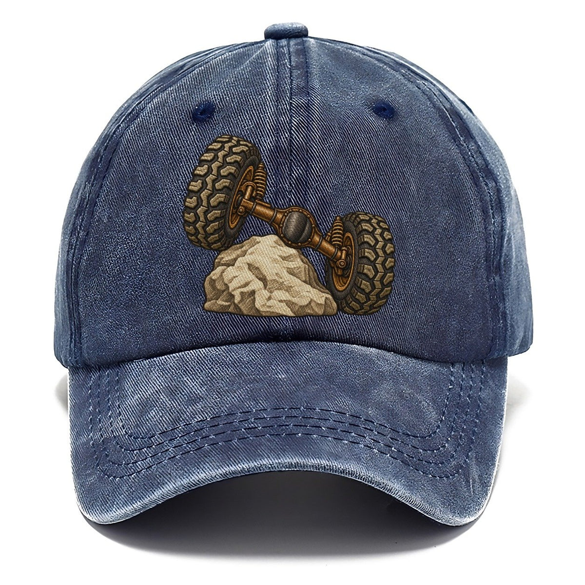 Articulated Axle Over A Rock Off Roading And Overlanding Classic Cap – Twilight Navy