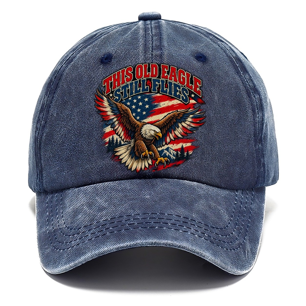 This Old Eagle Still Flies Old Man Strong Classic Cap – Twilight Navy