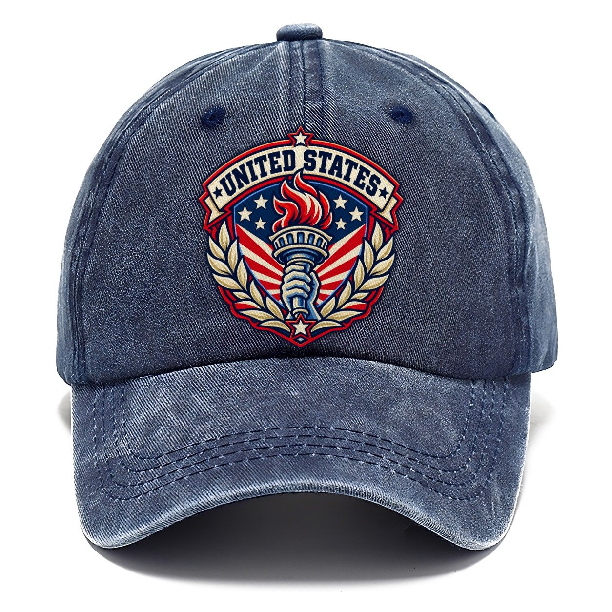 United States Retro Badge Country Logos Classic Cap – Twilight Navy