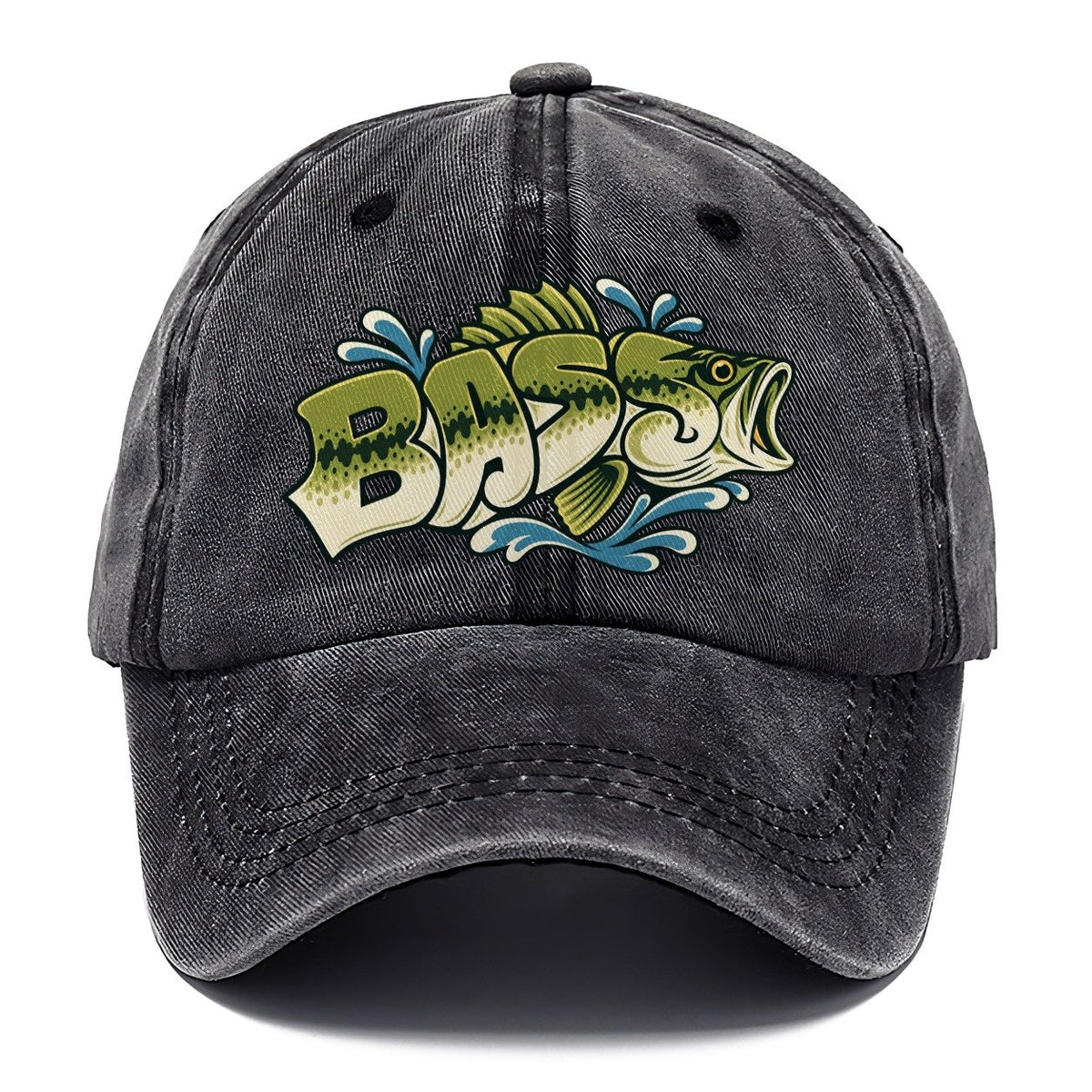 Bass Fish Lettering Classic Cap – Graphite
