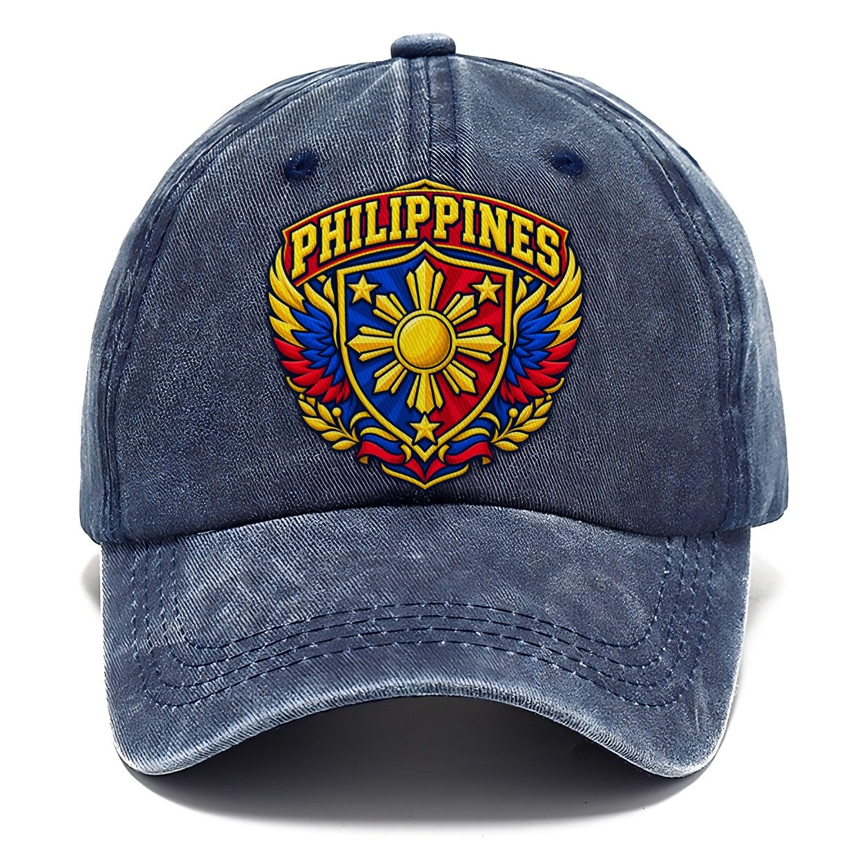 Philippines Retro Badge Country Logos Classic Cap – Twilight Navy
