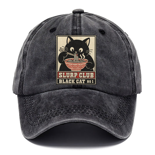 Black Cat Shoyu Slurp Club Classic Cap – Graphite