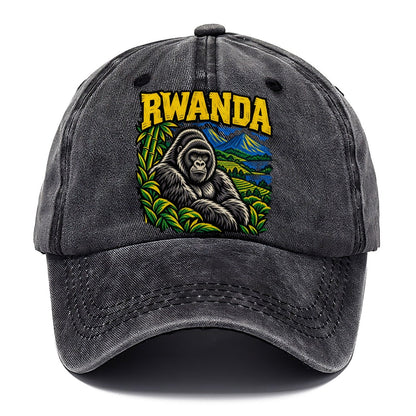 Rwanda Woodcut Badge Logo Classic Cap – Graphite