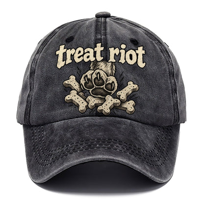 One Raised Dog Paw Above A Tumbling Scatter Of Bone Shaped Biscuits Bark For Me Classic Cap – Graphite