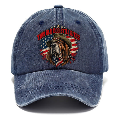 This Old Dog Still Bites Old Man Strong Classic Cap – Twilight Navy