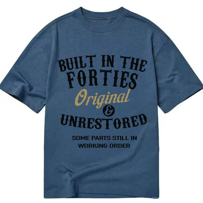 Built In The Forties Original Unrestored Some Parts Still In Classic T-shirt – Twilight Navy