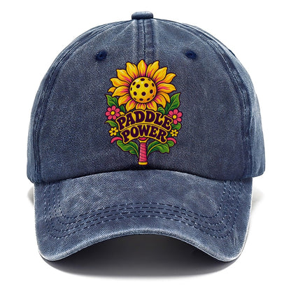 Sunflower Paddle Power Pickleball Life Classic Cap – Twilight Navy