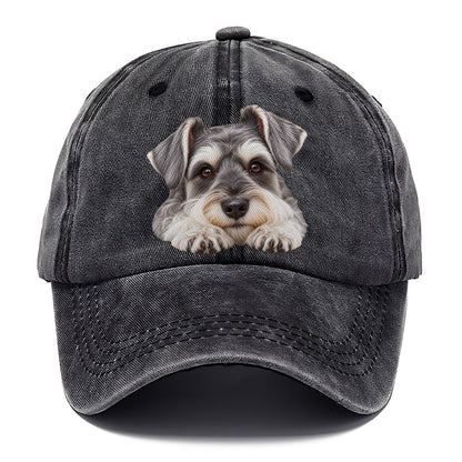 Schnauzer Chin On Paws Character Club Classic Cap – Graphite