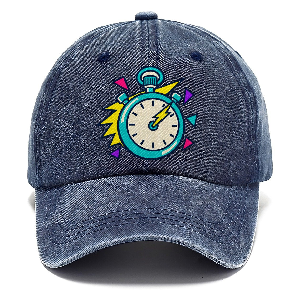 Lightning Stopwatch 90S Running Clubs Classic Cap – Twilight Navy