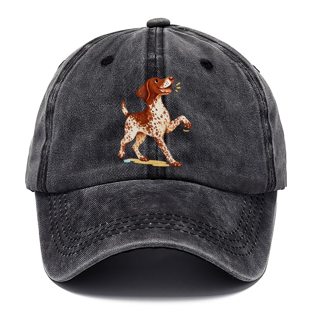 Brown and White Spotted Dog Classic Cap – Graphite
