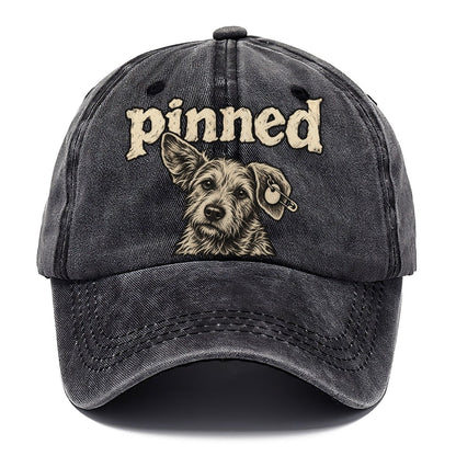 A Scruffy Dog Head With A Safety Pin Through The Ear Tag Bark For Me Classic Cap – Graphite