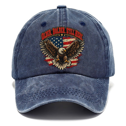 Older Bolder Still Here Old Man Strong Classic Cap – Twilight Navy