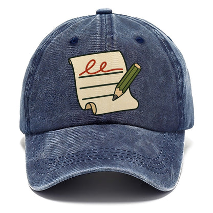 Signature Line And Pencil Geocaching Classic Cap – Twilight Navy