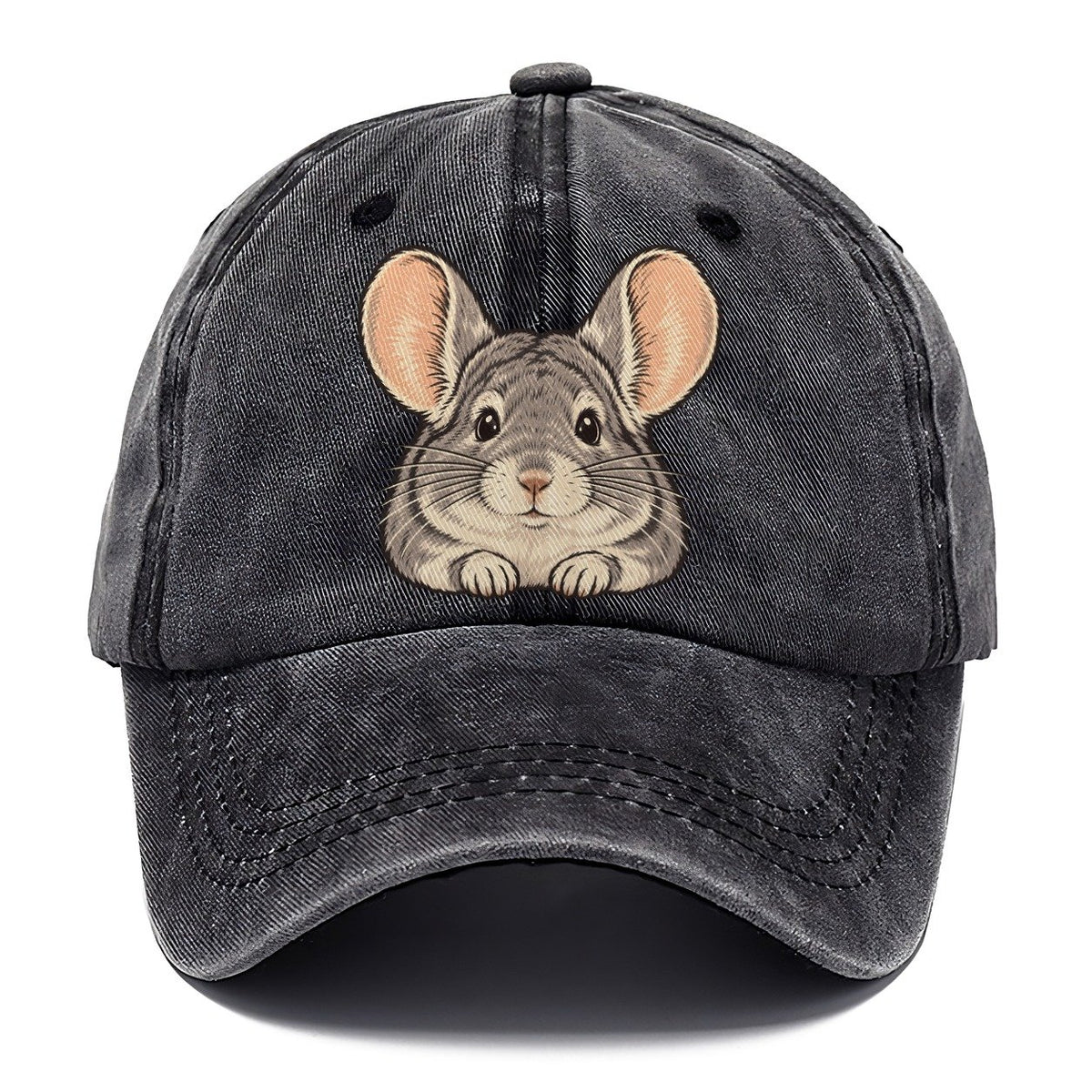 Chinchilla Big Ears Small Pet Logos Classic Cap – Graphite