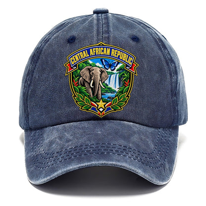 Central African Republic Retro Badge Country Logos Classic Cap – Twilight Navy
