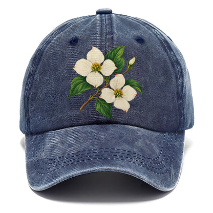 British Columbia Pacific Dogwood Bloom Canada Cultural Icons Classic Cap – Twilight Navy