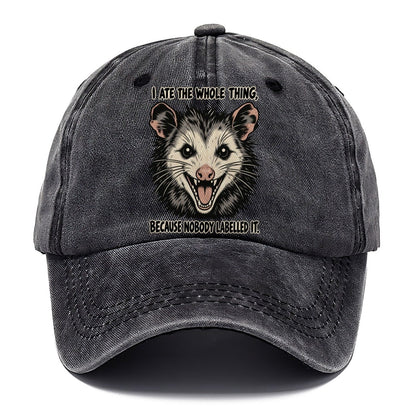 I Ate The Whole Thing Feral Logic Classic Cap – Graphite