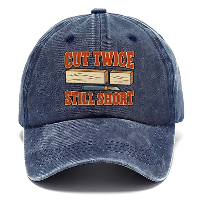 Cut Twice Still Short Woodworking Classic Cap – Twilight Navy