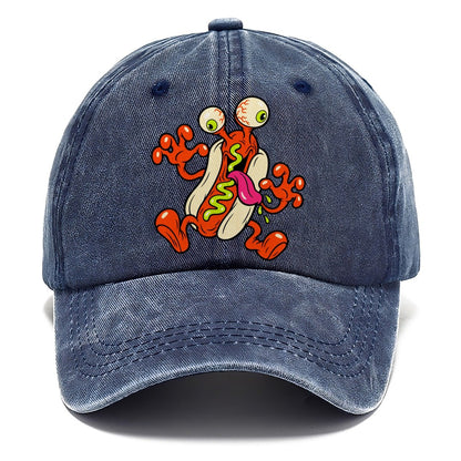 Bug Eyed Hot Dog Crazy Styles Classic Cap – Twilight Navy