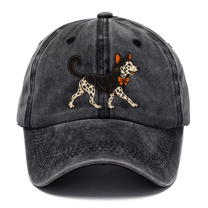 One Dalmatian In Halloween Costume Black Cat Costume With Felt Ears And A Long Curled Tail Halloween Dog Parade Classic Cap – Graphite
