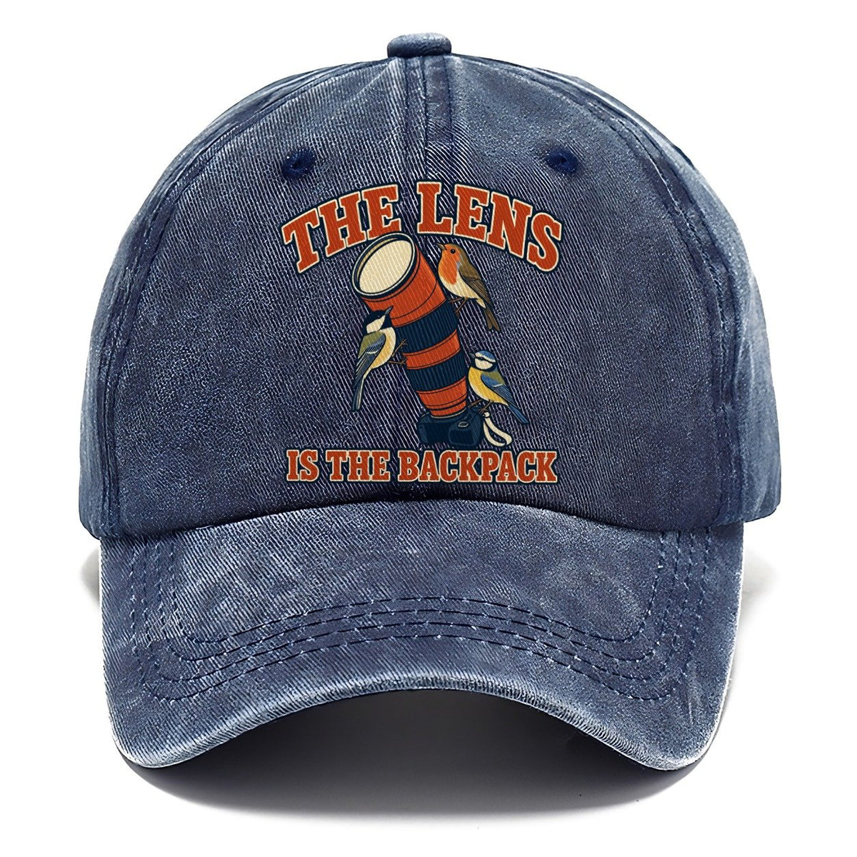 The Lens Is The Backpack Birdwatching Classic Cap – Twilight Navy