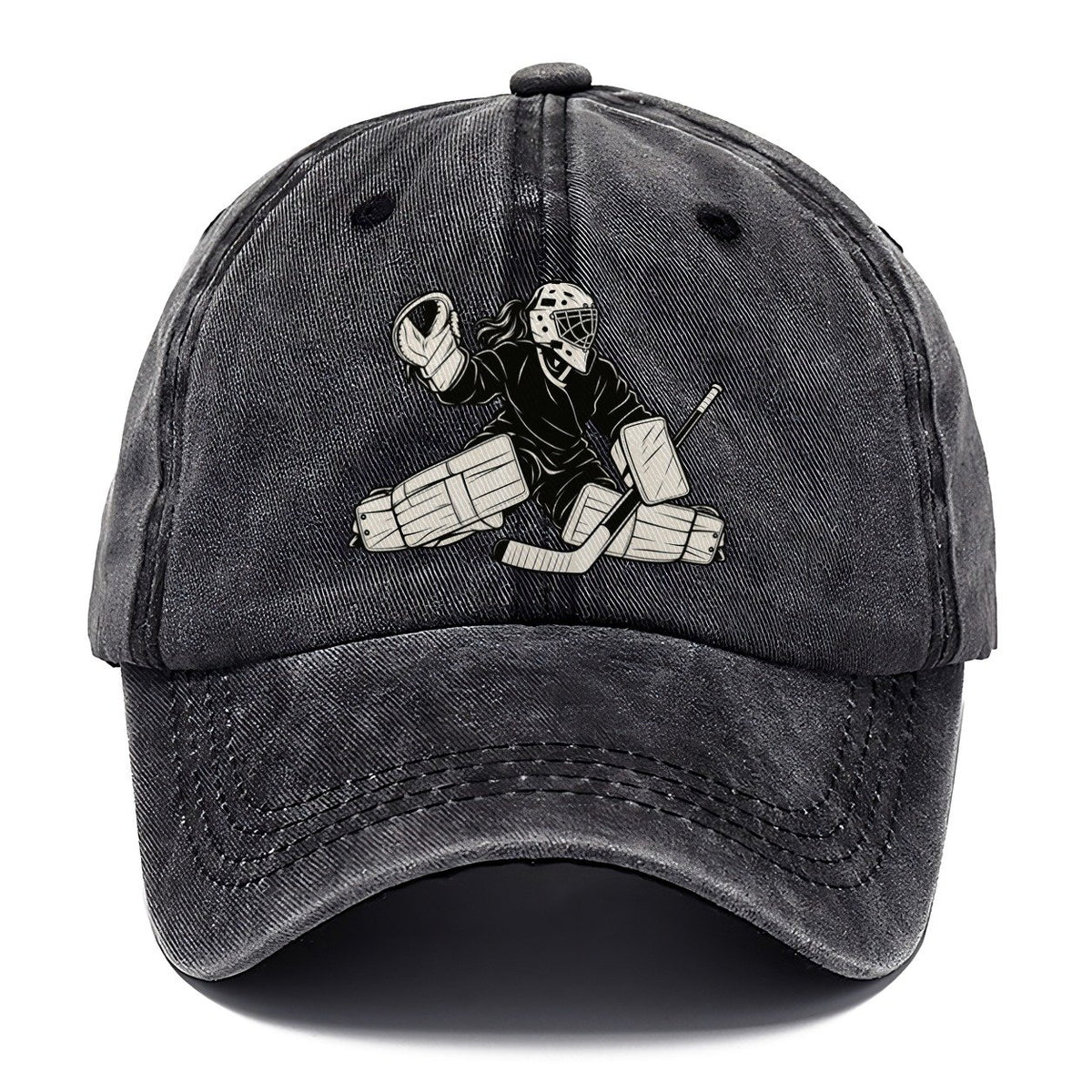 Female Hockey Goalie Classic Cap – Graphite