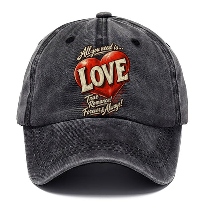 All You Need Is Love Heart Classic Cap – Graphite