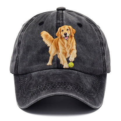 Golden Retriever with Tennis Ball Classic Cap – Graphite