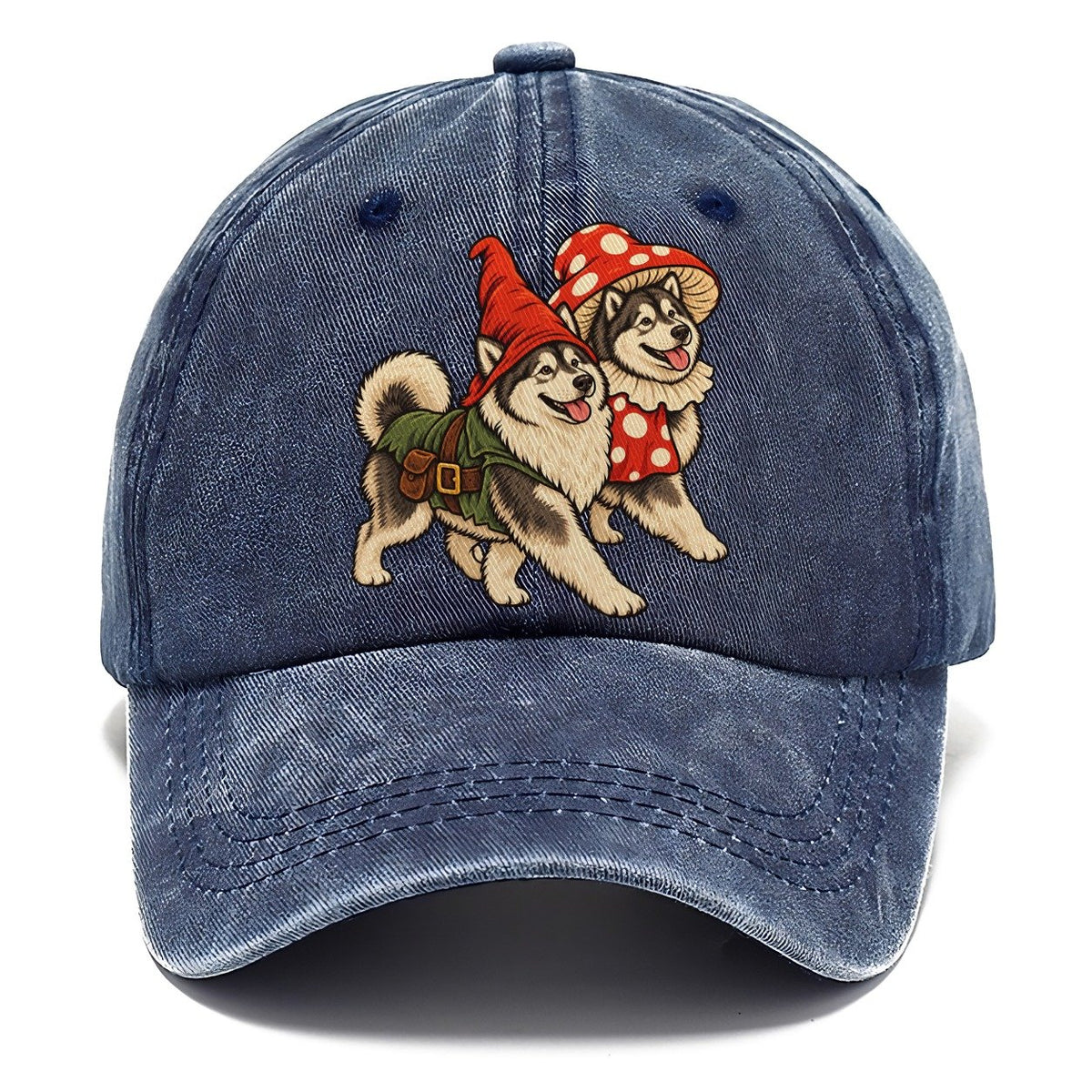 2 Alaskan Malamutes In Halloween Costumes Hdp 49 Parade Lineup Halloween Dog Parade Classic Cap – Twilight Navy