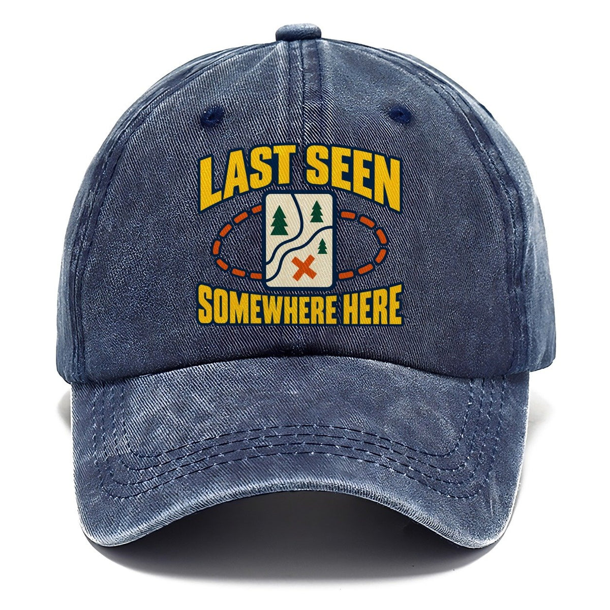 Last Seen Somewhere Here Disc Golf Classic Cap – Twilight Navy