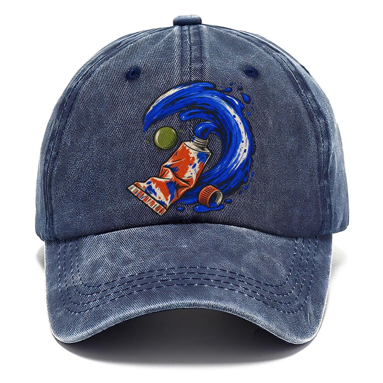 Cobalt Brush Wave Clay Color Makers Classic Cap – Twilight Navy